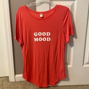 Medium, coral t-shirt from old navy